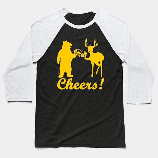 Cheers ! (yellow) Baseball T-Shirt by NewSignCreation